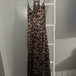 Nicole Miller Brown and Black Maxi Dress